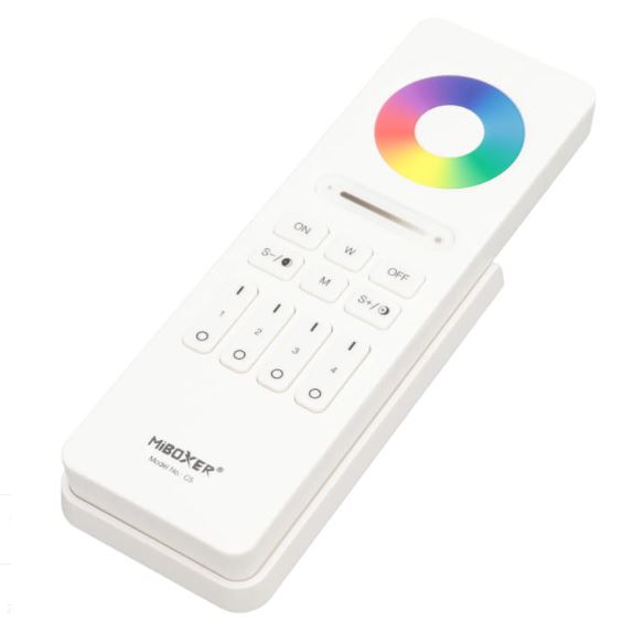Univerzální ovladač ovladač Mi.Light C5 - 4 zónový pro RGB, RGBW a RGB+CCT LED pásky, RF 2,4 GHz, bílý